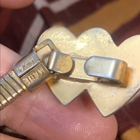 Vintage Gold Heart snake “chain” belt has wear!! Made in USA 🇺🇸 - Picture 2 of 7